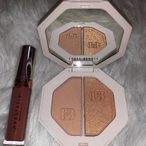 Fenty Highlighter + Anastasia Liquid lipstick
